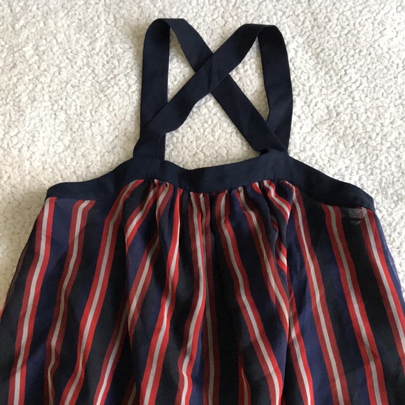 Zara striped flowy chiffon tank top XS - Picture 3 of 12